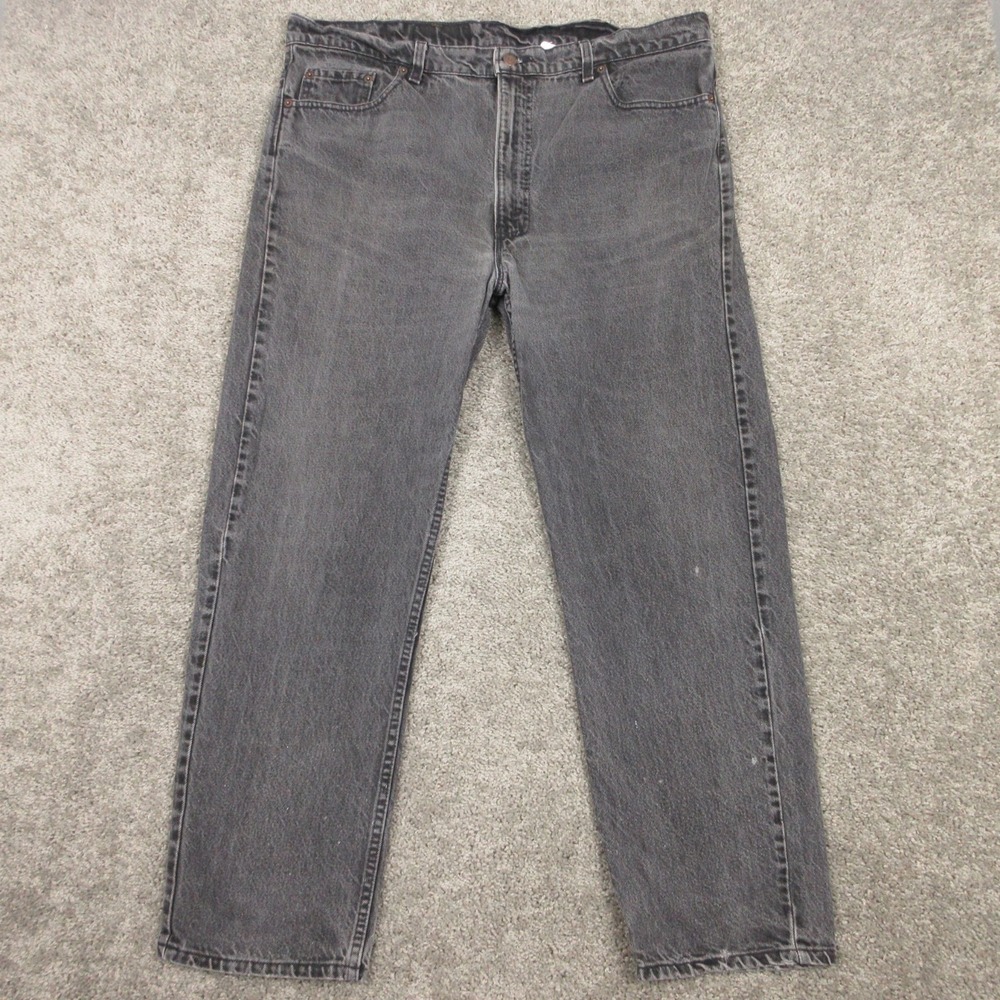 Vintage Levis Jeans Mens 40x30 Gray 505 Regular Straight Faded Worn Denim Pants